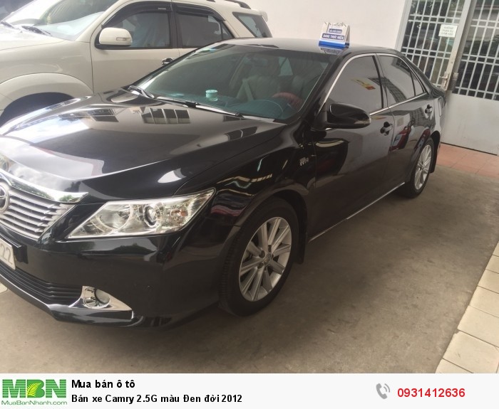 Bán xe Camry 2.5G màu Đen đời 2012