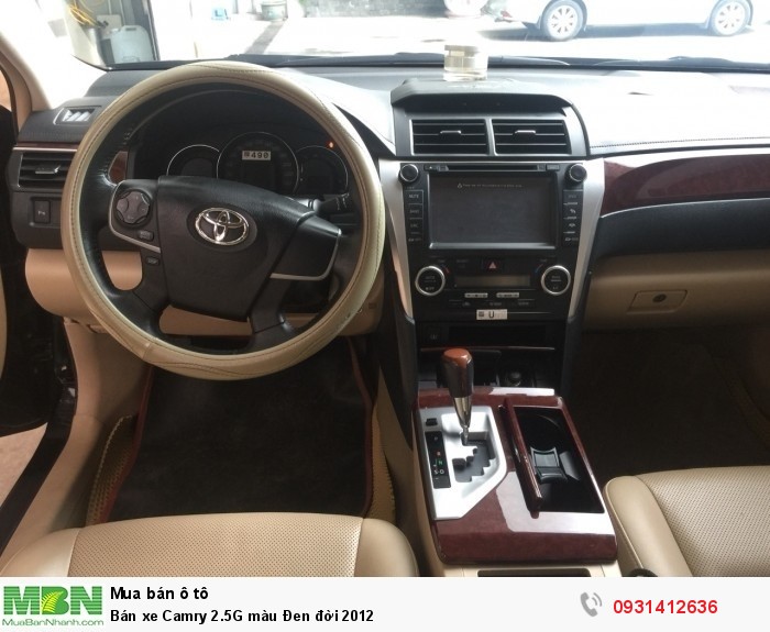 Bán xe Camry 2.5G màu Đen đời 2012