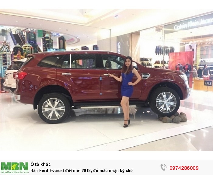 Bán Ford Everest đời mới 2018, đủ màu nhận ký chờ