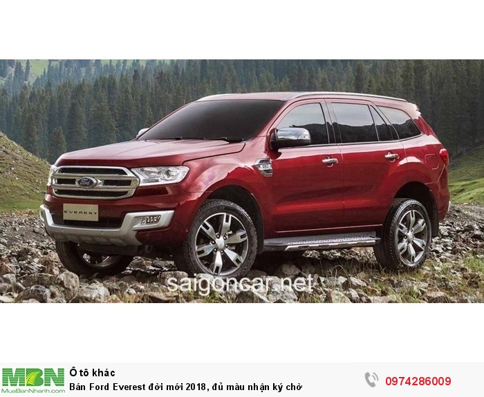 Bán Ford Everest đời mới 2018, đủ màu nhận ký chờ