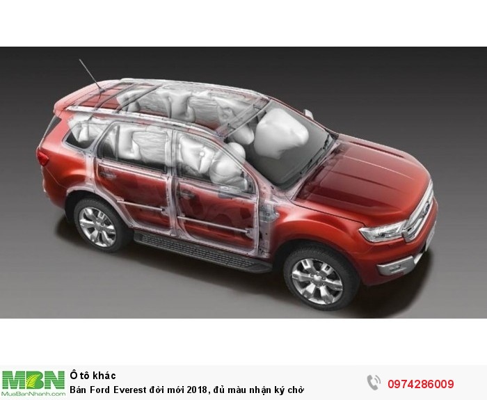 Bán Ford Everest đời mới 2018, đủ màu nhận ký chờ