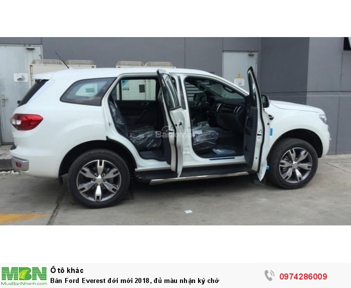 Bán Ford Everest đời mới 2018, đủ màu nhận ký chờ