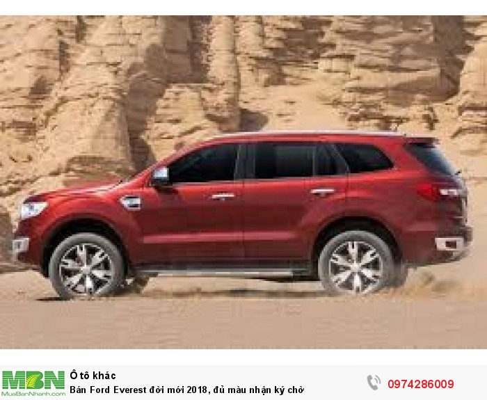 Bán Ford Everest đời mới 2018, đủ màu nhận ký chờ