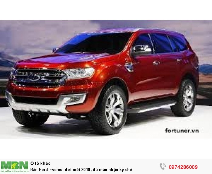 Bán Ford Everest đời mới 2018, đủ màu nhận ký chờ