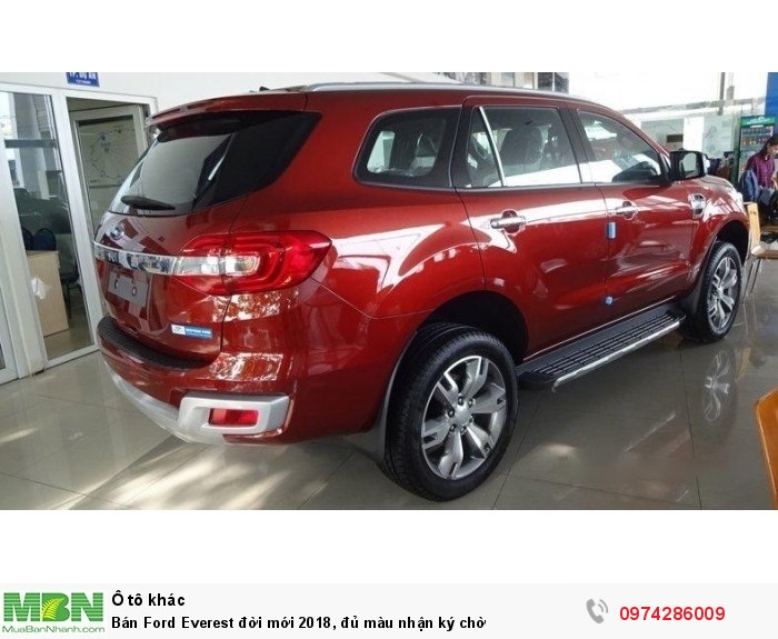 Bán Ford Everest đời mới 2018, đủ màu nhận ký chờ