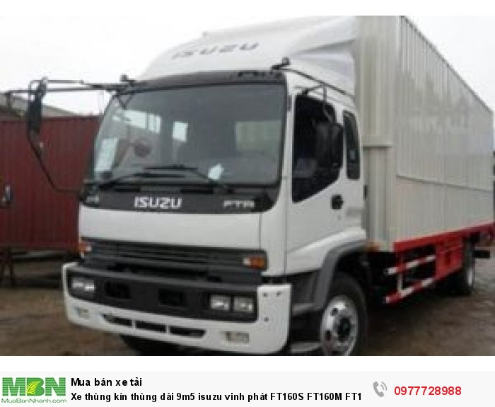 Xe thùng kín thùng dài 9m5 isuzu vinh phát FT160S FT160M FT160SL