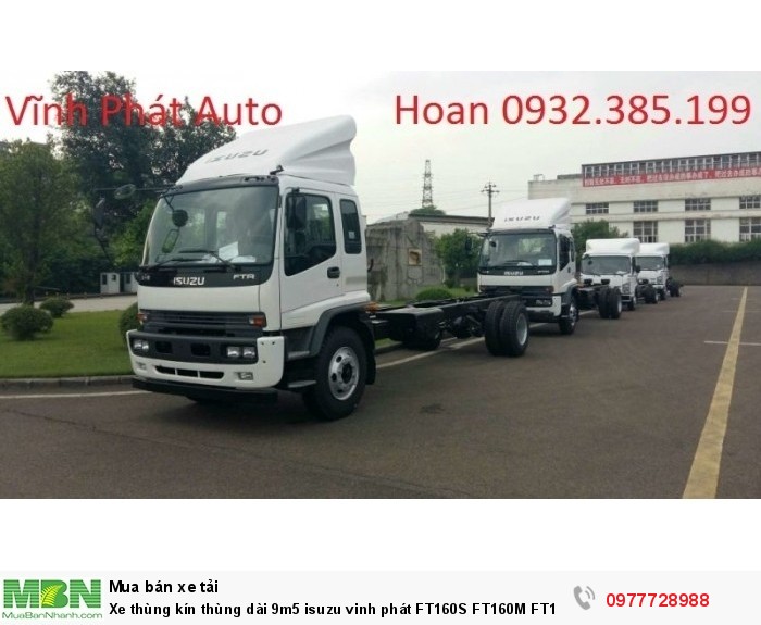 Xe thùng kín thùng dài 9m5 isuzu vinh phát FT160S FT160M FT160SL