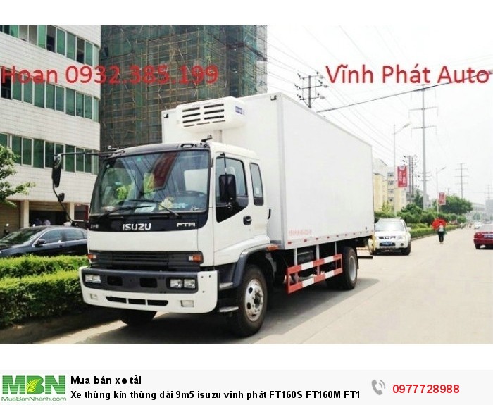 Xe thùng kín thùng dài 9m5 isuzu vinh phát FT160S FT160M FT160SL