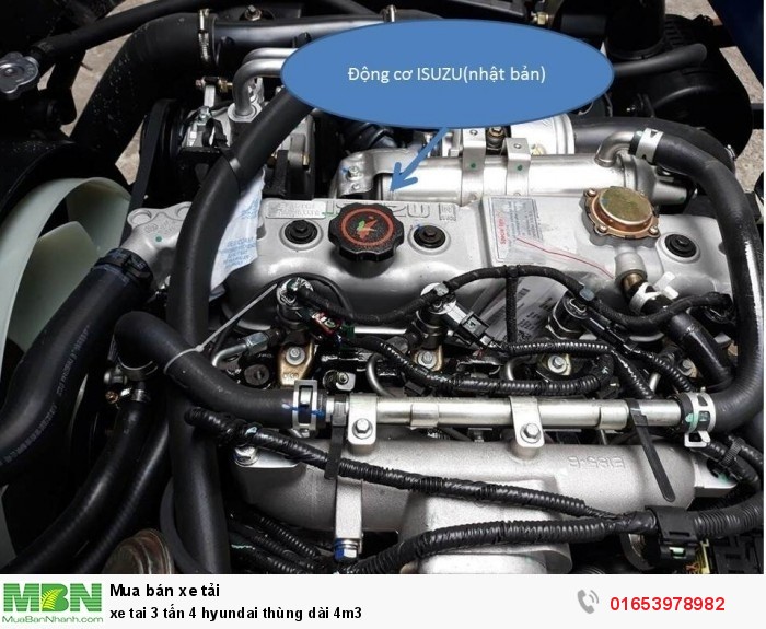 Xe tải 3 tấn 4 Hyundai thùng dài 4m3