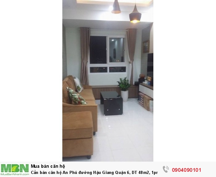 Cần bán căn hộ An Phú đường Hậu Giang Quận 6, DT 48m2, 1pn