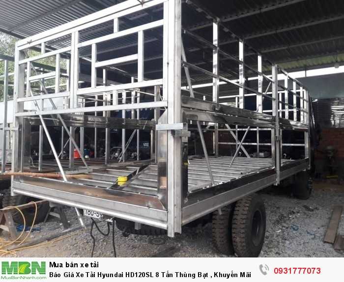 Xe tải 8 tấn Hyundai HD120SL thùng bạt - đóng thùng inox theo yêu cầu khách hàng