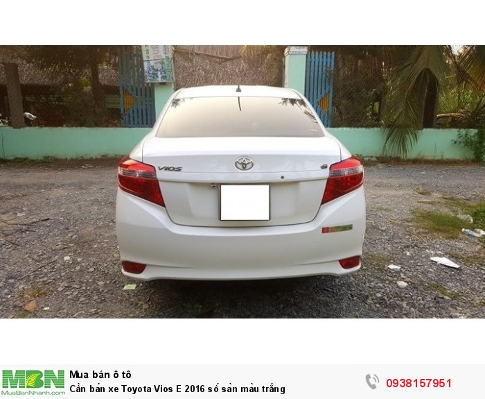 Cần bán xe Toyota Vios E 2016 số sàn màu trắng