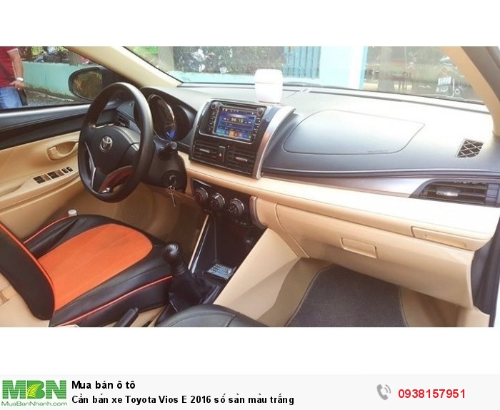Cần bán xe Toyota Vios E 2016 số sàn màu trắng