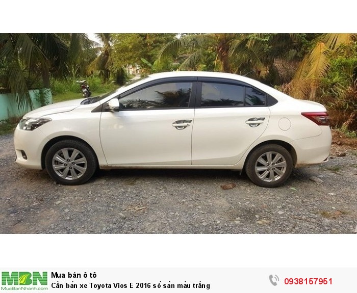 Cần bán xe Toyota Vios E 2016 số sàn màu trắng
