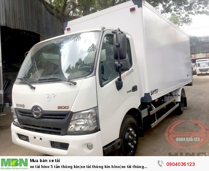 Xe tải Hino 5 tấn thùng kín| xe tải thùng kín Hino| xe tải thùng kín 5 tấn| xe tải Hino