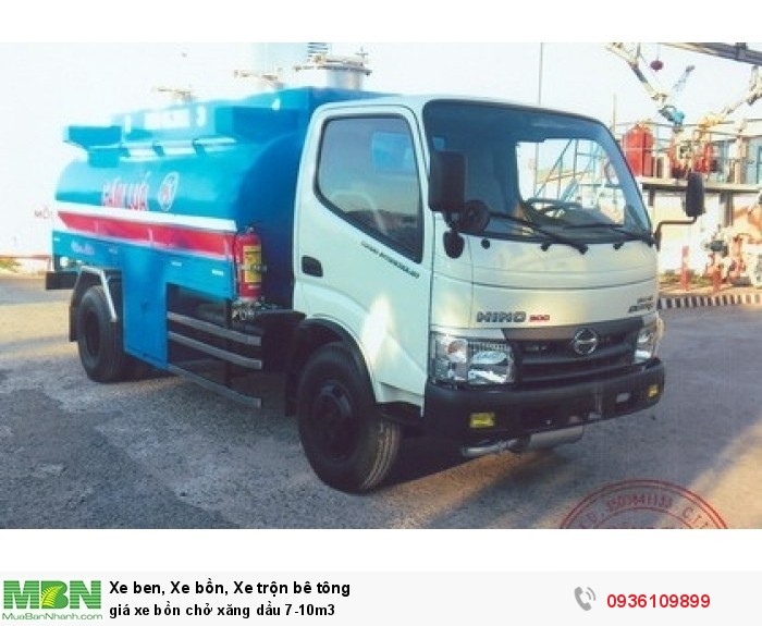 giá xe bồn chở xăng dầu 7-10m3