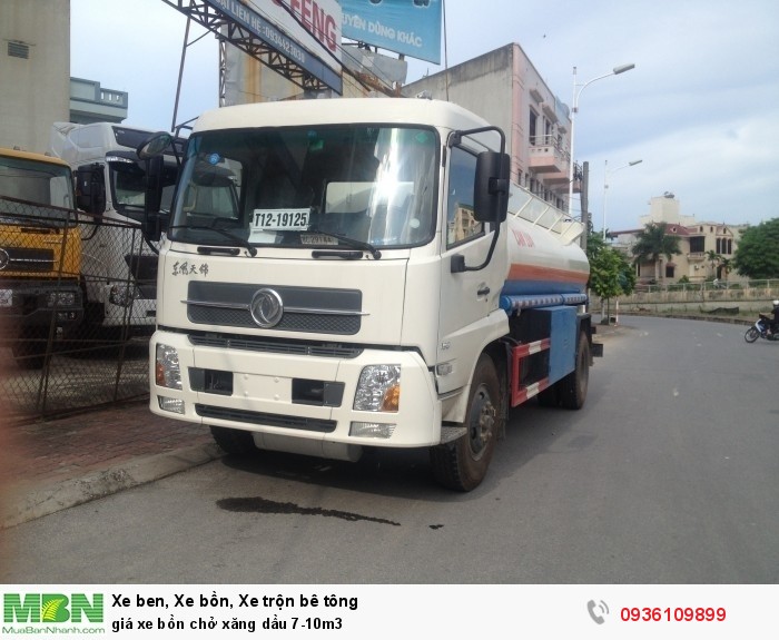 giá xe bồn chở xăng dầu 7-10m3