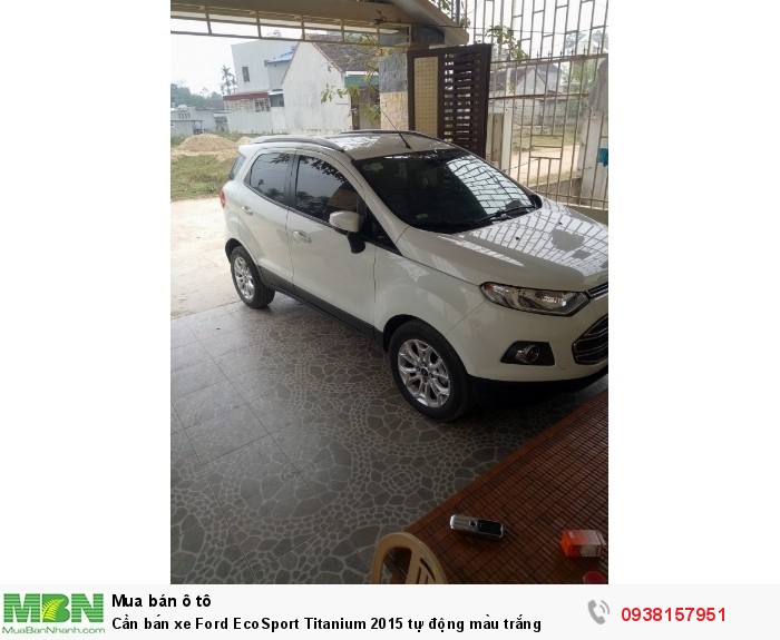 Cần bán xe Ford EcoSport Titanium 2015 tự động màu trắng