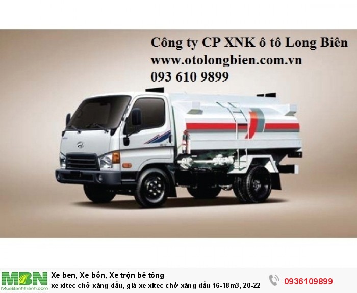 xe xitec chở xăng dầu, giá xe xitec chở xăng dầu 16-18m3, 20-22m3