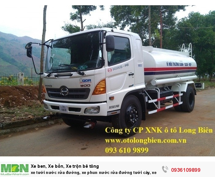 xe tưới nước rửa đường, xe phun nước rửa đường tưới cây, xe rửa đường, xe tuoi nuoc dongfeng