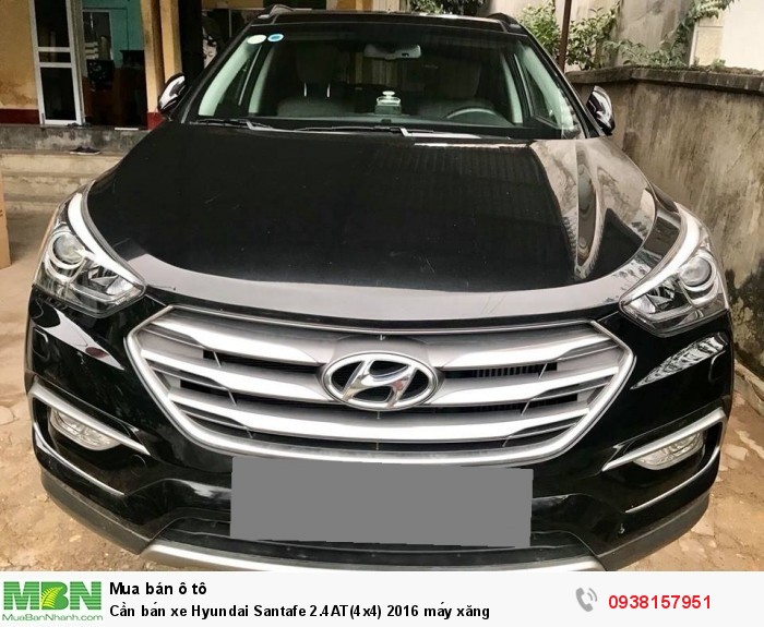 Cần bán xe Hyundai Santafe 2.4AT(4x4) 2016 máy xăng