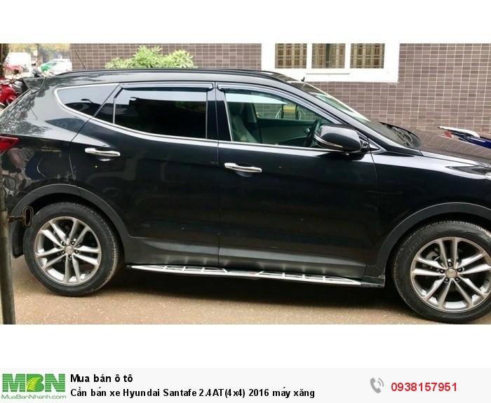 Cần bán xe Hyundai Santafe 2.4AT(4x4) 2016 máy xăng