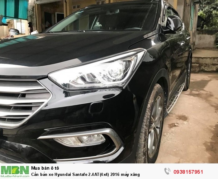 Cần bán xe Hyundai Santafe 2.4AT(4x4) 2016 máy xăng
