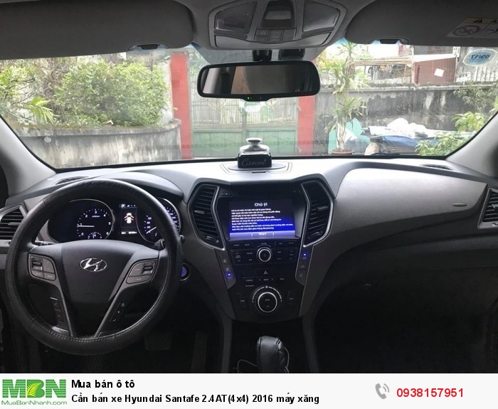Cần bán xe Hyundai Santafe 2.4AT(4x4) 2016 máy xăng