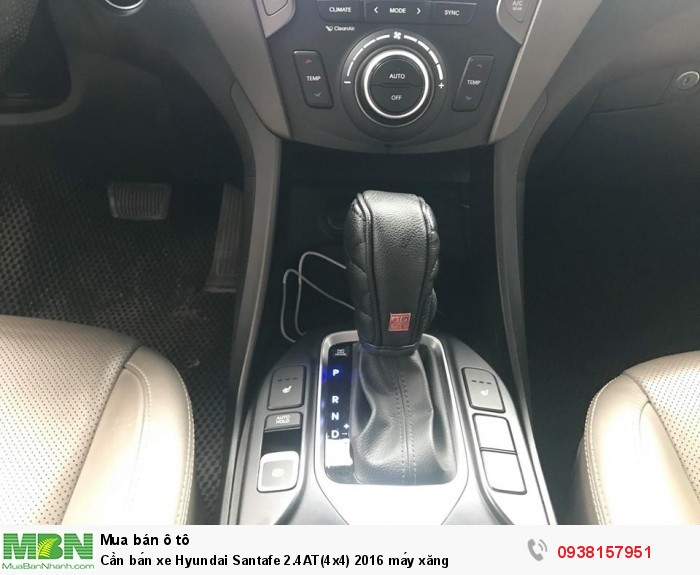 Cần bán xe Hyundai Santafe 2.4AT(4x4) 2016 máy xăng