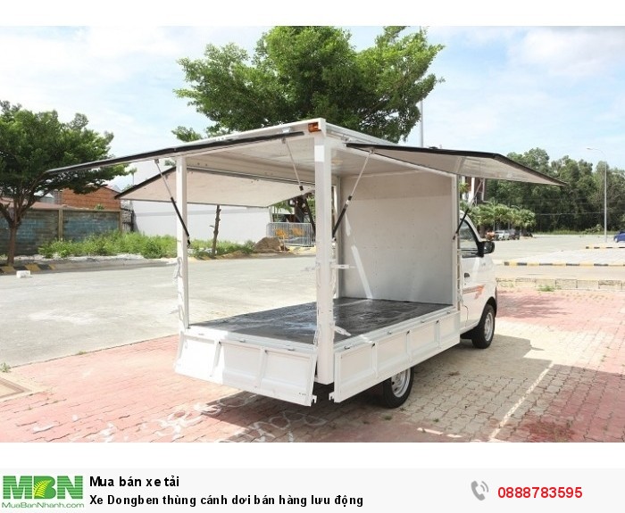 Xe Dongben thùng cánh dơi bán hàng lưu động
