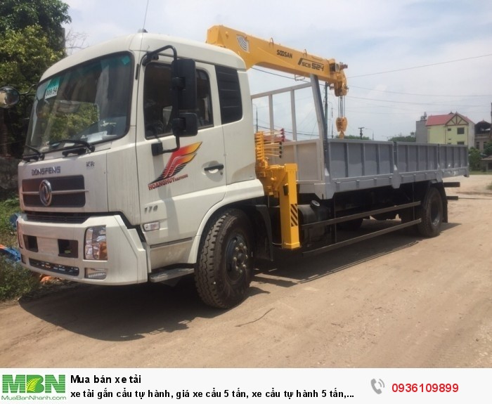 Xe tải gắn cẩu tự hành, bán cẩu tự hành 5 tấn, giá xe cẩu tự hành 5 tấn, giá xe cẩu 5 tấn