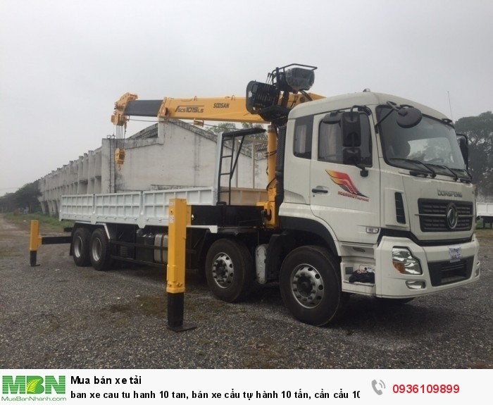 Bán xe cẩu tự hành 10 tấn, giá xe cẩu tự hành 10 tấn, xe tải gắn cẩu dongfeng 10 tấn