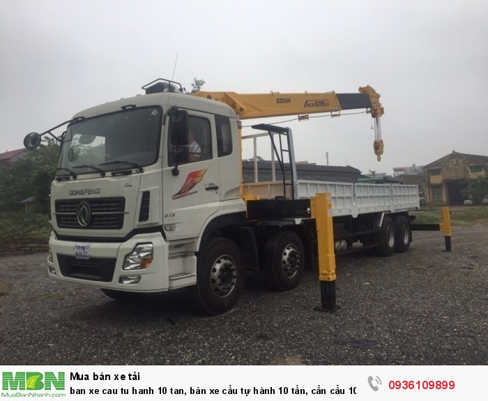 Bán xe cẩu tự hành 10 tấn, giá xe cẩu tự hành 10 tấn, xe tải gắn cẩu dongfeng 10 tấn