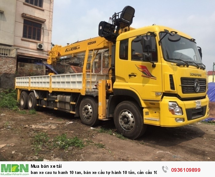Bán xe cẩu tự hành 10 tấn, giá xe cẩu tự hành 10 tấn, xe tải gắn cẩu dongfeng 10 tấn