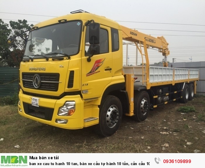 Bán xe cẩu tự hành 10 tấn, giá xe cẩu tự hành 10 tấn, xe tải gắn cẩu dongfeng 10 tấn