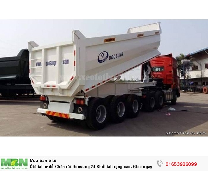 Ôtô tải tự đổ Chân rút Doosung 24 Khối tải trọng cao. hang moi  ve