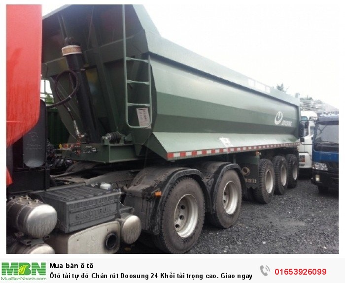 Ôtô tải tự đổ Chân rút Doosung 24 Khối tải trọng cao. hang moi  ve