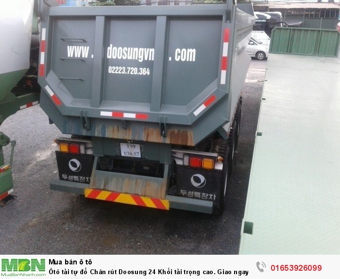 Ôtô tải tự đổ Chân rút Doosung 24 Khối tải trọng cao. hang moi  ve