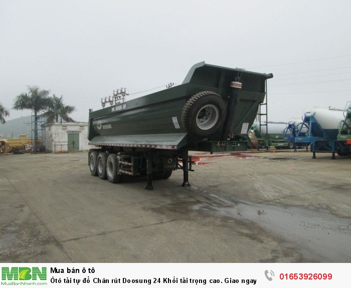 Ôtô tải tự đổ Chân rút Doosung 24 Khối tải trọng cao. hang moi  ve