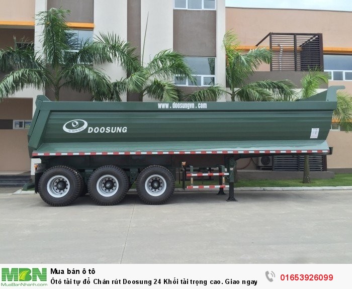 Ôtô tải tự đổ Chân rút Doosung 24 Khối tải trọng cao. hang moi  ve