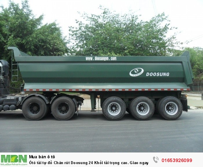 Ôtô tải tự đổ Chân rút Doosung 24 Khối tải trọng cao. hang moi  ve
