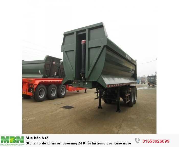 Ôtô tải tự đổ Chân rút Doosung 24 Khối tải trọng cao. hang moi  ve