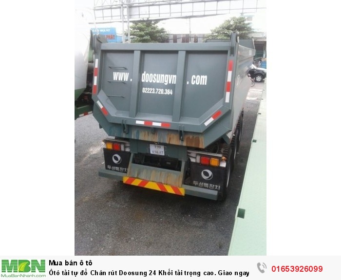 Ôtô tải tự đổ Chân rút Doosung 24 Khối tải trọng cao. hang moi  ve