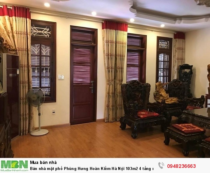 Bán nhà mặt phố Phùng Hưng Hoàn Kiếm Hà Nội 103m2 4 tầng mặt tiền 6.2m 48 tỷ