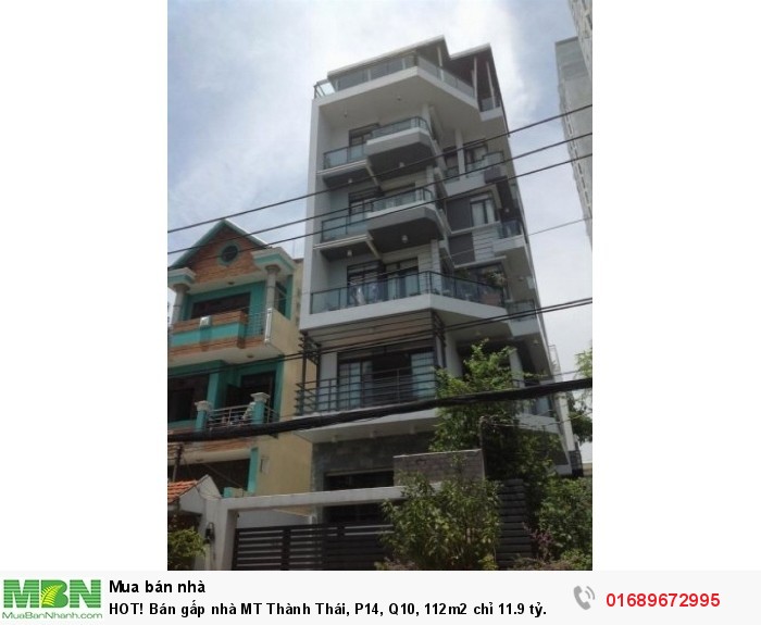 HOT! Bán gấp nhà MT Thành Thái, P14, Q10, 112m2