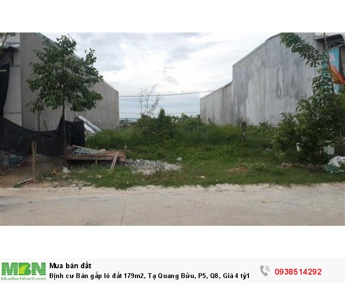 Định cư Bán gấp lô đất 179m2, Tạ Quang Bửu, P5, Q8