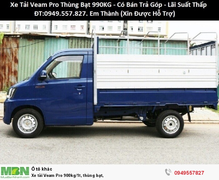 Xe tải Veam Pro 900kg/1t, thùng bạt,