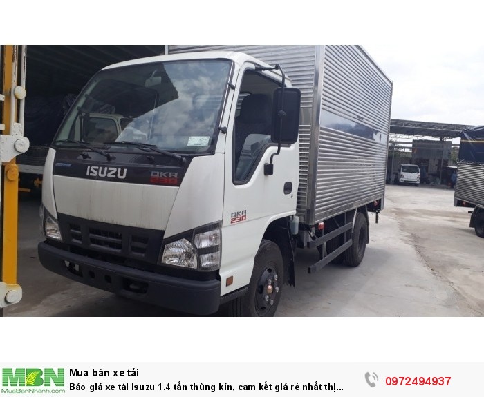 Báo giá xe tải Isuzu 1.4 tấn thùng kín, cam kết giá rẻ nhất thị trường, giiao xe ngay!