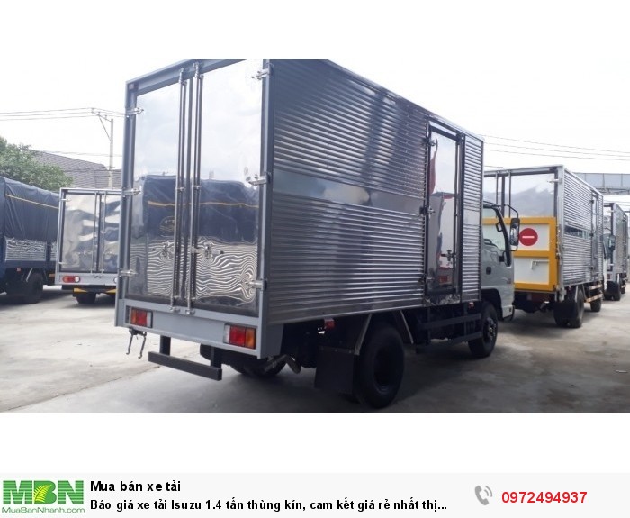 Báo giá xe tải Isuzu 1.4 tấn thùng kín, cam kết giá rẻ nhất thị trường, giiao xe ngay!
