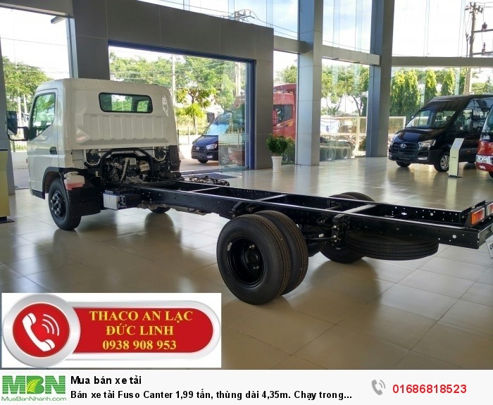 Bán xe tải Fuso Canter 1,99 tấn, thùng dài 4,35m. Chạy trong thành phố